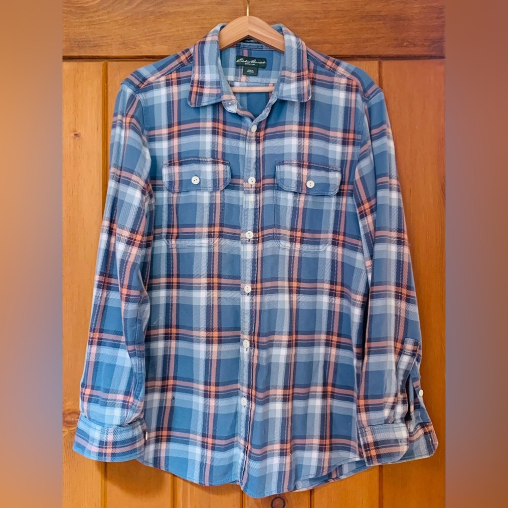 EDDIE BAUER - Classic Fit Casual Button-Down Shirt - [size L]